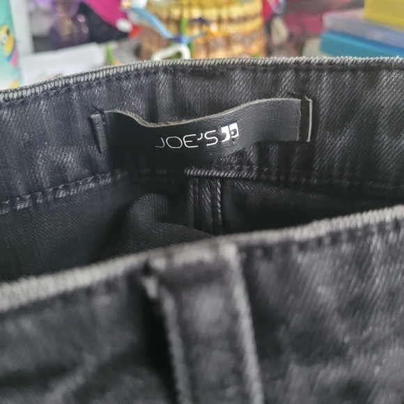 Joe's The Smith High-Rise Straight leg Ankle lengt jeans raw hem  in black Sz 25 - Picture 14 of 15